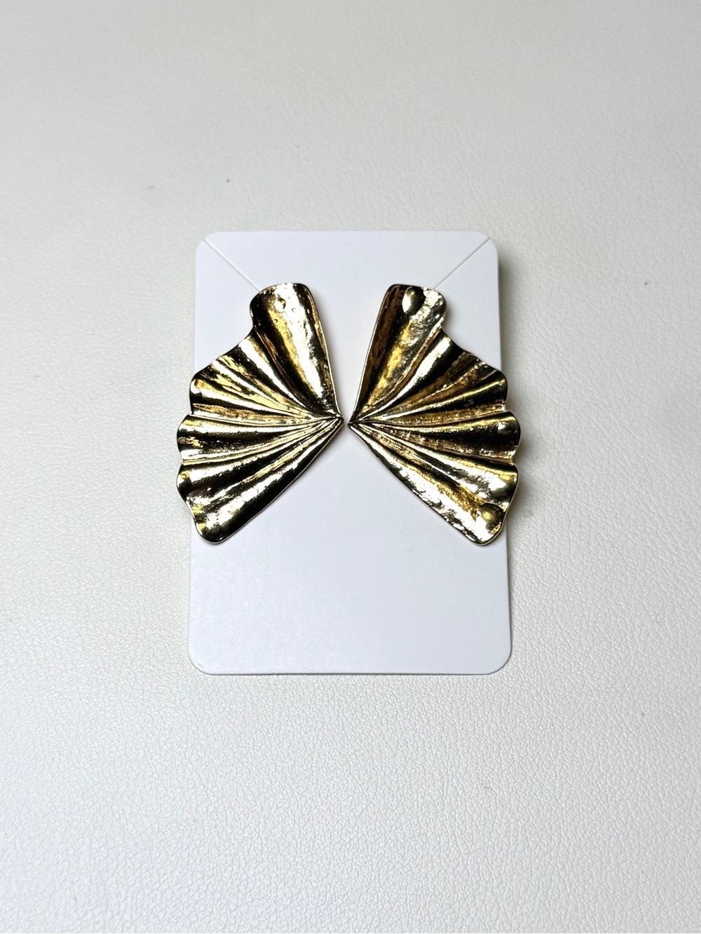 Zara Art Deco Fan Statement Earrings